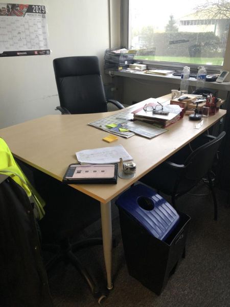 Bureau 160 d'angle D - Bois Et Métal - Blois Clair Et Metal Gris Clair