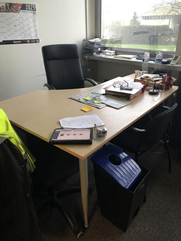 Bureau 160 d'angle D - Bois Et Métal - Blois Clair Et Metal Gris Clair