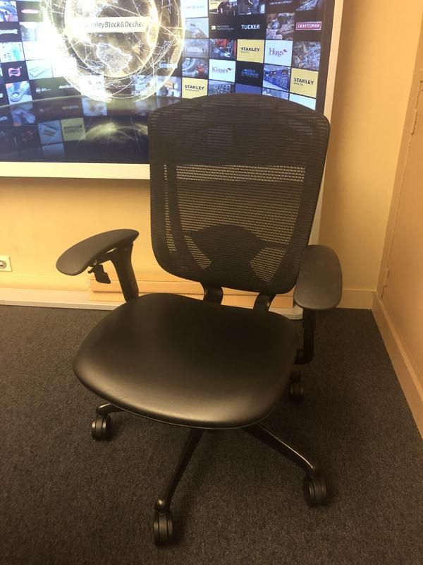 Fauteuil De Bureau - Tissu Et Métallique - Noir