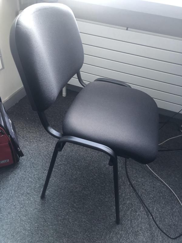 Chaise visiteur - Tissu Et Métal - Noir