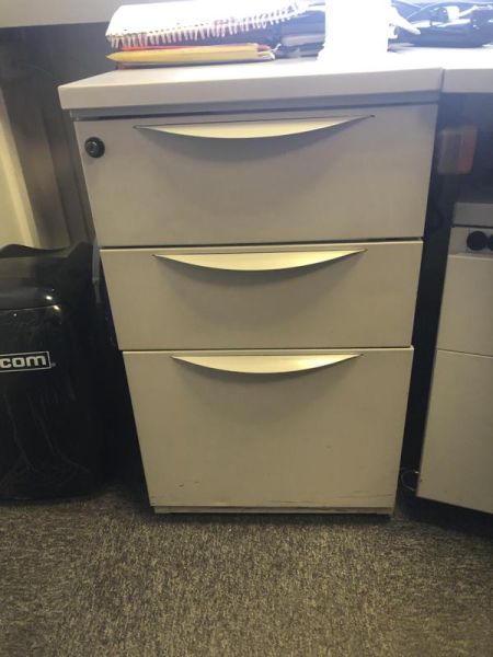 Caisson sans roulettes - Bois Et Métallique - Blois gris Et Métal Gris