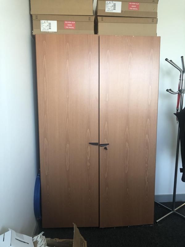 Armoire haute 120 - Bois - Bois clair Et Noir