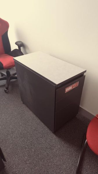 Caisson sans roulettes - Bois Et Métallique - Blois Clair Et Métal Gris