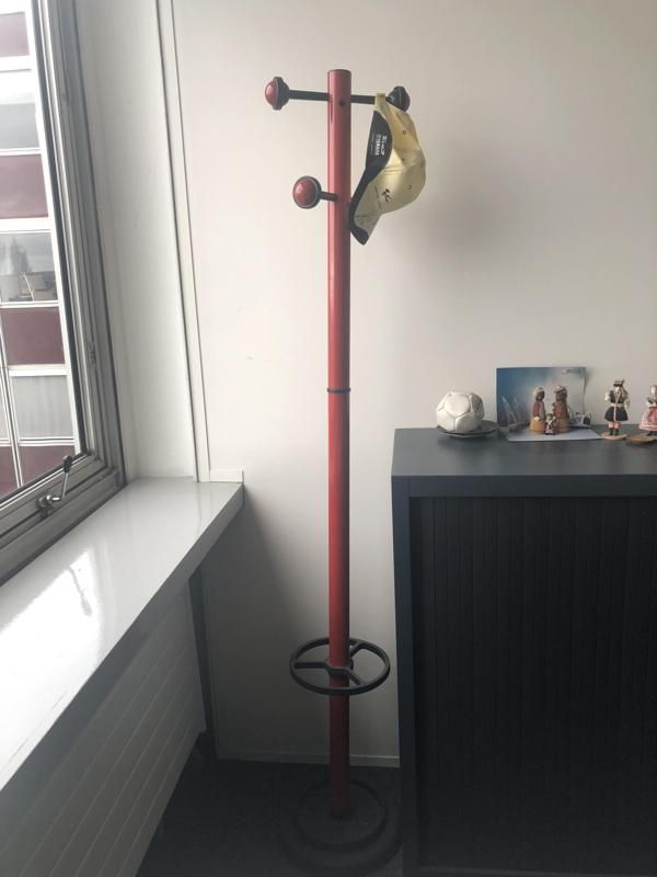 Porte-manteau - Métal - Rouge Et Noir