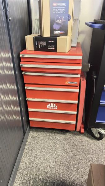 Servante Mactools - Métal - Rouge Et metal