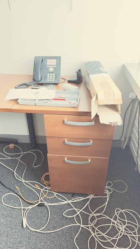 Caisson sans roulettes - Bois Et Métallique - Blois Clair Et Métal Gris