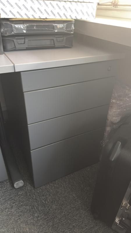 Caisson sans roulettes - Bois Et Métallique - Blois Clair Et Métal Gris