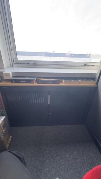 Armoire Basse 120 - Métal - Noir