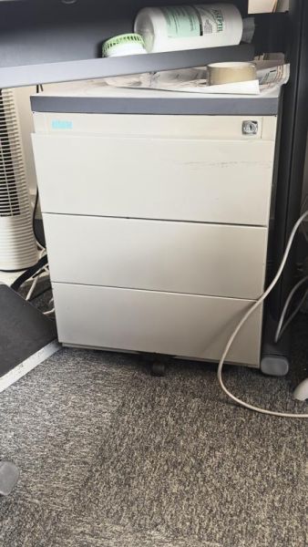 Caisson à roulettes - Métal - Gris Foncé