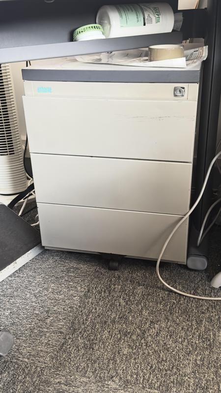 Caisson à roulettes - Métal - Gris Foncé