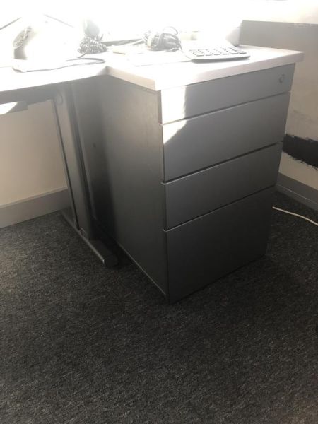 Caisson sans roulettes - Bois Et Métallique - Blois Clair Et Métal Gris