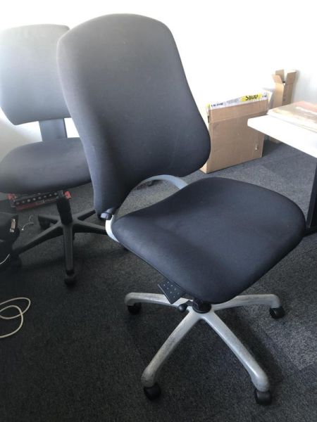 Fauteuil De Bureau - Tissu Et Métal - Noir pied gris