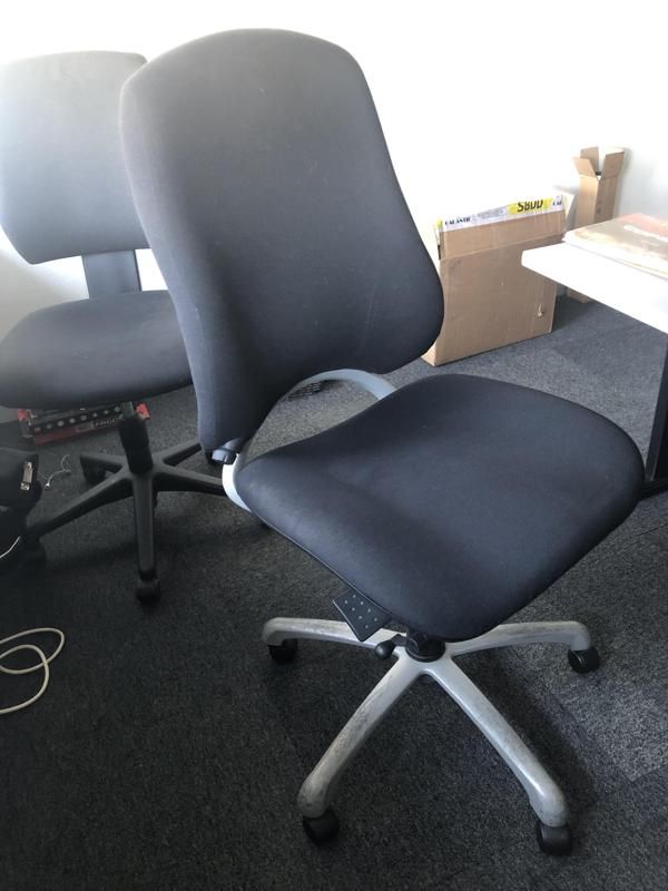 Fauteuil De Bureau - Tissu Et Métal - Noir pied gris