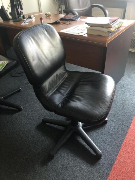 Fauteuil de direction - Cuir - Noir