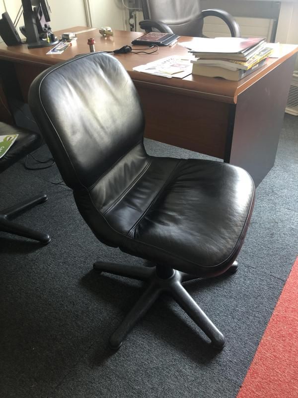 Fauteuil de direction - Cuir - Noir