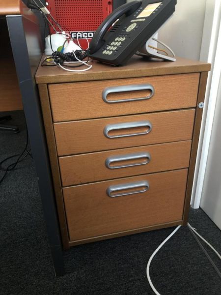 Caisson à roulettes direction - Bois - Bois clair