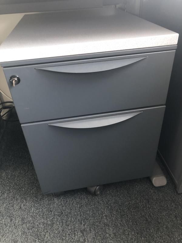 Caisson à roulettes - Métal  - Gris foncé