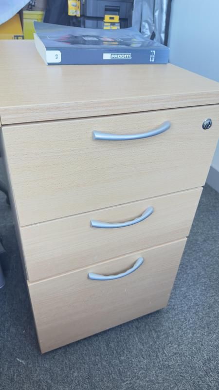 Caisson sans roulettes - Bois Et Métallique - Blois Clair Et Métal Gris