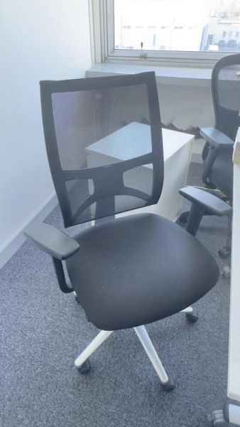 Fauteuil De Bureau - Tissu - Métal et noir