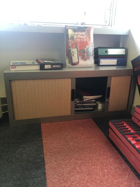 Armoire basse 120 - Métal - Blois Clair Et Métal Gris