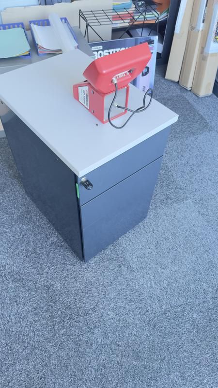 Caisson à roulettes - Métal - Gris Foncé