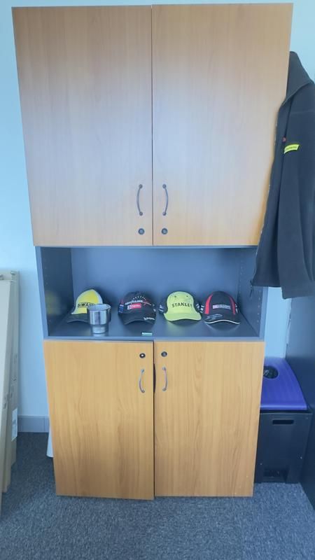 Armoire haute direction - Bois - Marron Et Noir