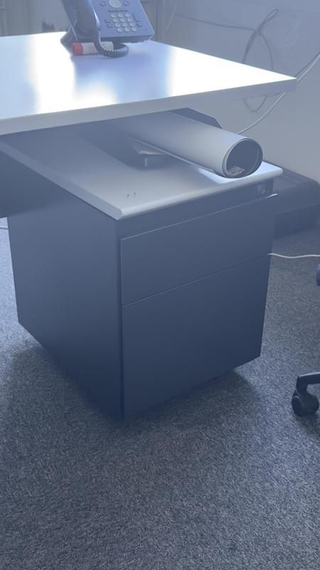 Caisson à roulettes - Métal - Gris foncé