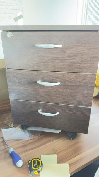 Caisson à roulettes - Bois - Blois foncé