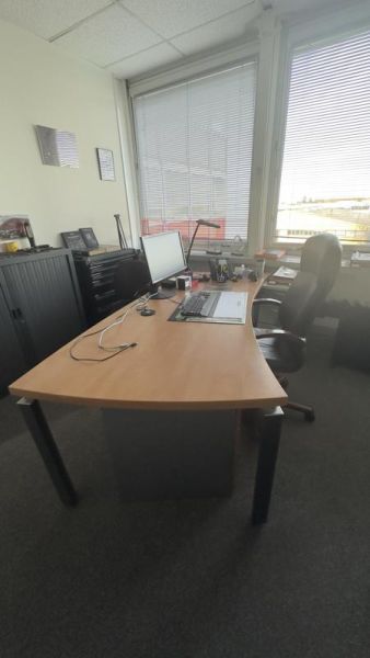 Bureau arrondi - Bois - Bois Foncé