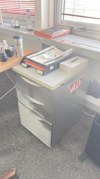 Caisson sans roulettes - Metal - Gris