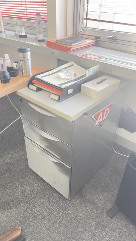 Caisson sans roulettes - Metal - Gris