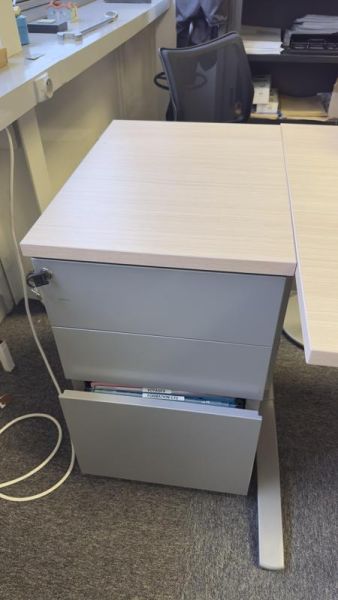 Caisson sans roulettes - Bois  - Bois Clair Et Gris foncé