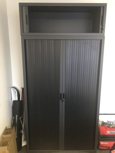 Armoire haute 120 - Metal - Gris Foncé