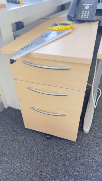 Caisson à roulettes - Bois - Blois Foncé