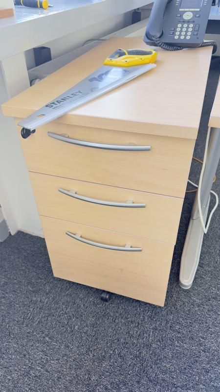 Caisson à roulettes - Bois - Blois Foncé