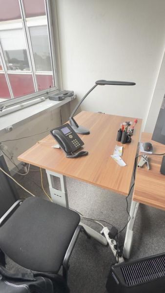 Bureau Direction  - Bois Et Métal - Bois Foncé