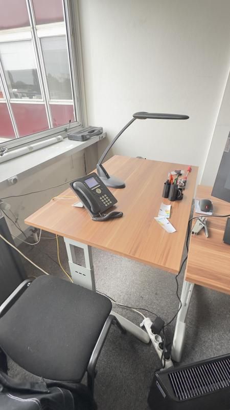 Bureau Direction  - Bois Et Métal - Bois Foncé