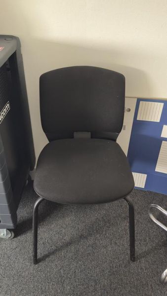 Chaise visiteur - Tissu - Noir