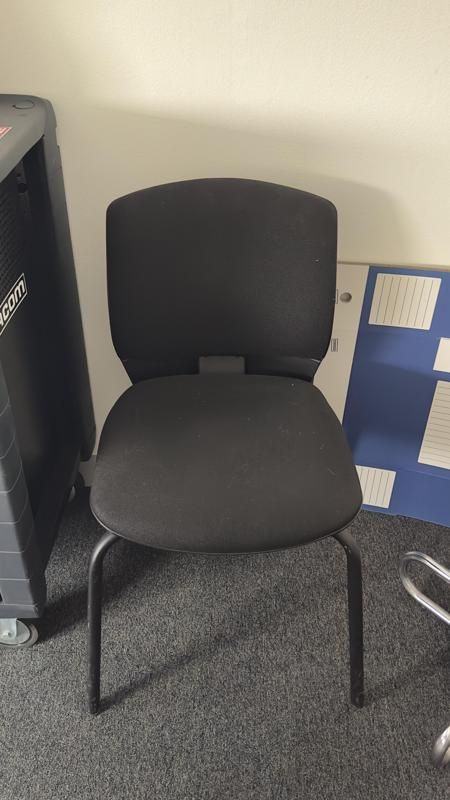 Chaise visiteur - Tissu - Noir