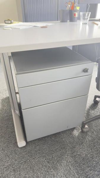 Caisson à roulettes - Métal - Gris Foncé