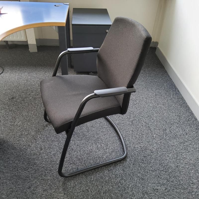 Chaise visiteur - Tissu - Noir