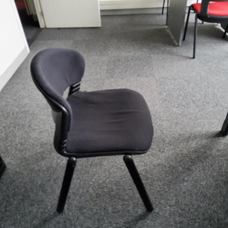 Chaise visiteur - Tissu - Noir