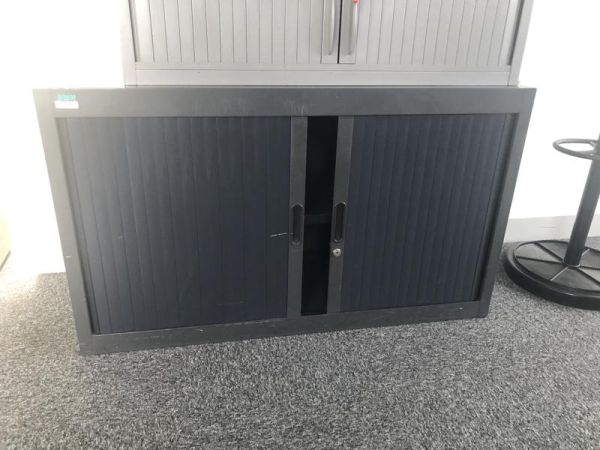 Armoire basse 120  - Metal - Gris Foncé