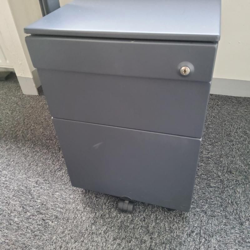 Caisson à roulettes - Métal - Gris foncé