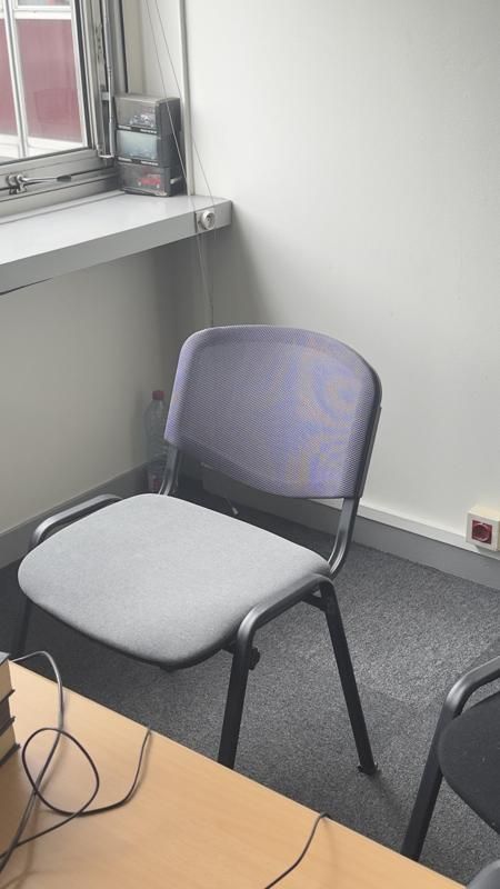 Chaise visiteur - Tissu et métal  - Gris