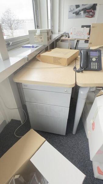 Caisson sans roulettes - Bois Et Métallique - Bois Clair Et Gris