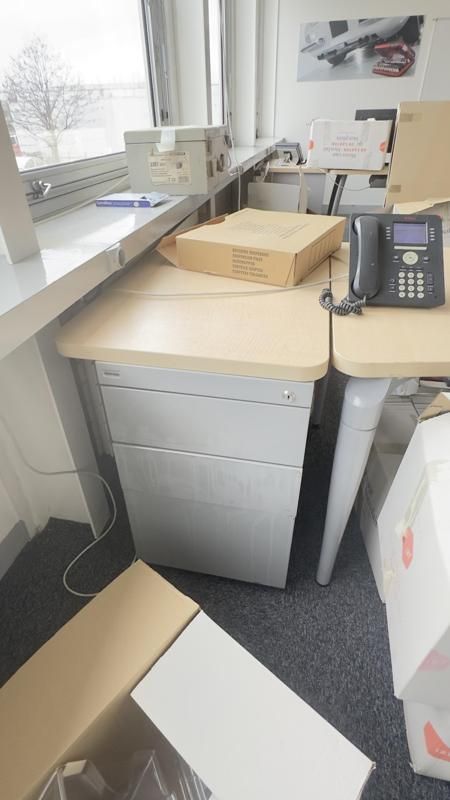 Caisson sans roulettes - Bois Et Métallique - Bois Clair Et Gris