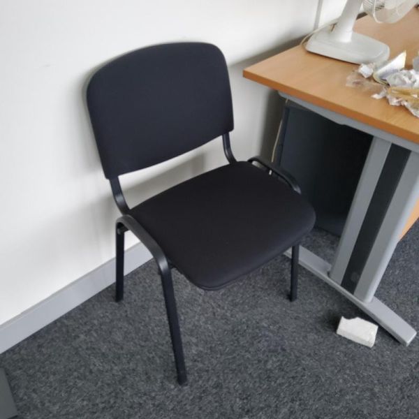 Chaise visiteur - Tissu - Noir