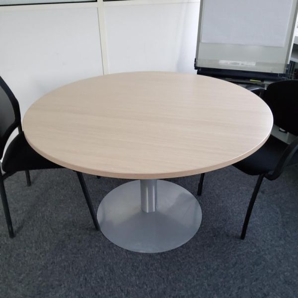 Table de réunion - Bois Et Metal - Blois Clair Et Gris