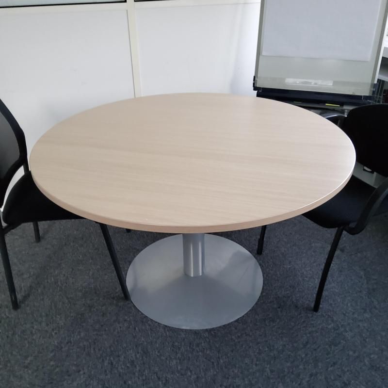 Table de réunion - Bois Et Metal - Blois Clair Et Gris